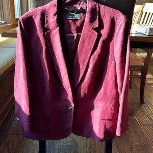 Talbots burgundy blazer, lined, Size 16